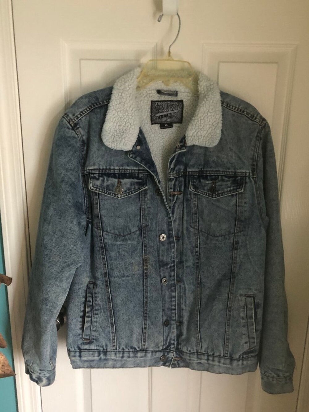 Brooklyn Cloth Mens XL Denim and Faux Sherpa Lined Jacket